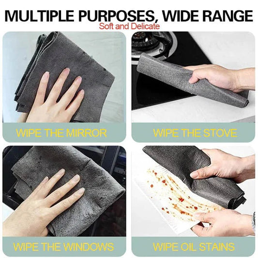 Magic Cleaning Cloth Microfiber Household Cleaning Cloth For Glass Windows Mirrors Car Kitchen Gadgets