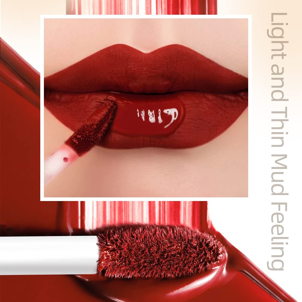 12 Colors Matte Liquid Lipstick Set Velvety Lip Gloss Lip Kit Waterproof Long Lasting Wear Nude Lip Gloss Beauty Cosmetics Makeup Box Set