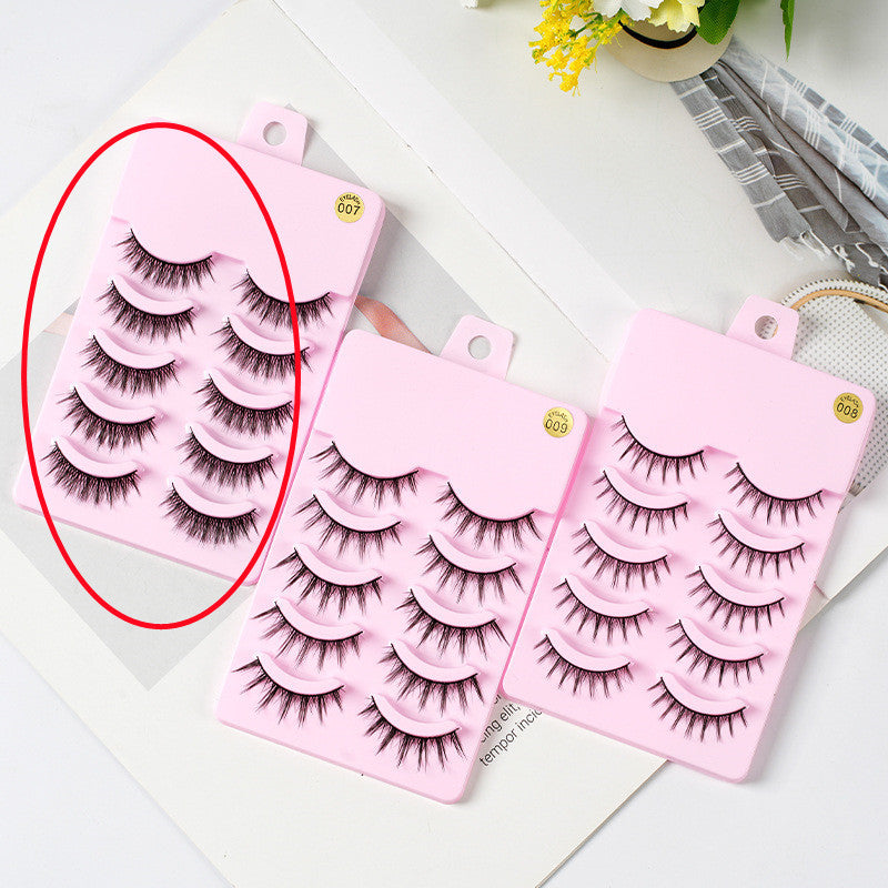 5 Pairs Manga Lashes Natural Wispy Korean Makeup Artificial False Eyelashes