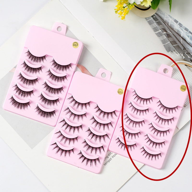 5 Pairs Manga Lashes Natural Wispy Korean Makeup Artificial False Eyelashes