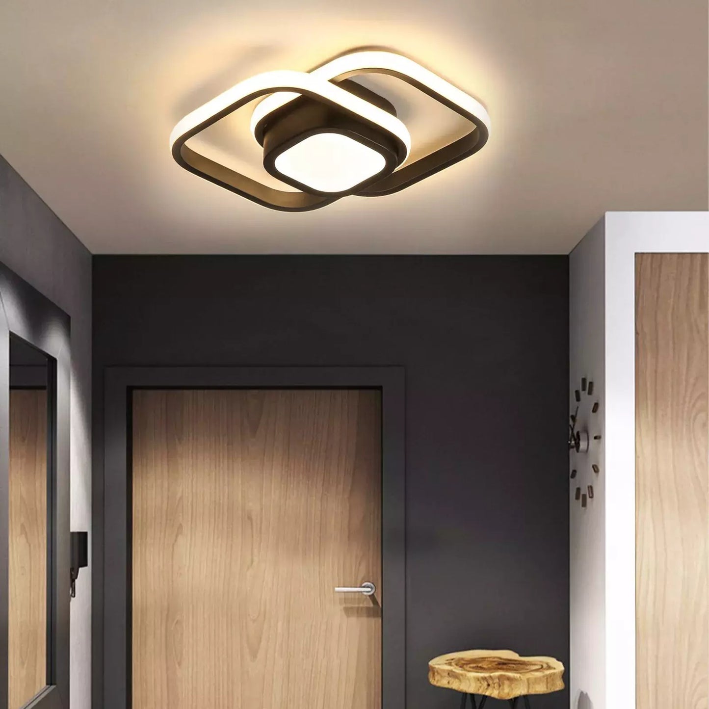 3 Farbige Decken Lampe Dimmbar LED Deckenleuchte Wohnzimmer Flur Kchen Einga DE