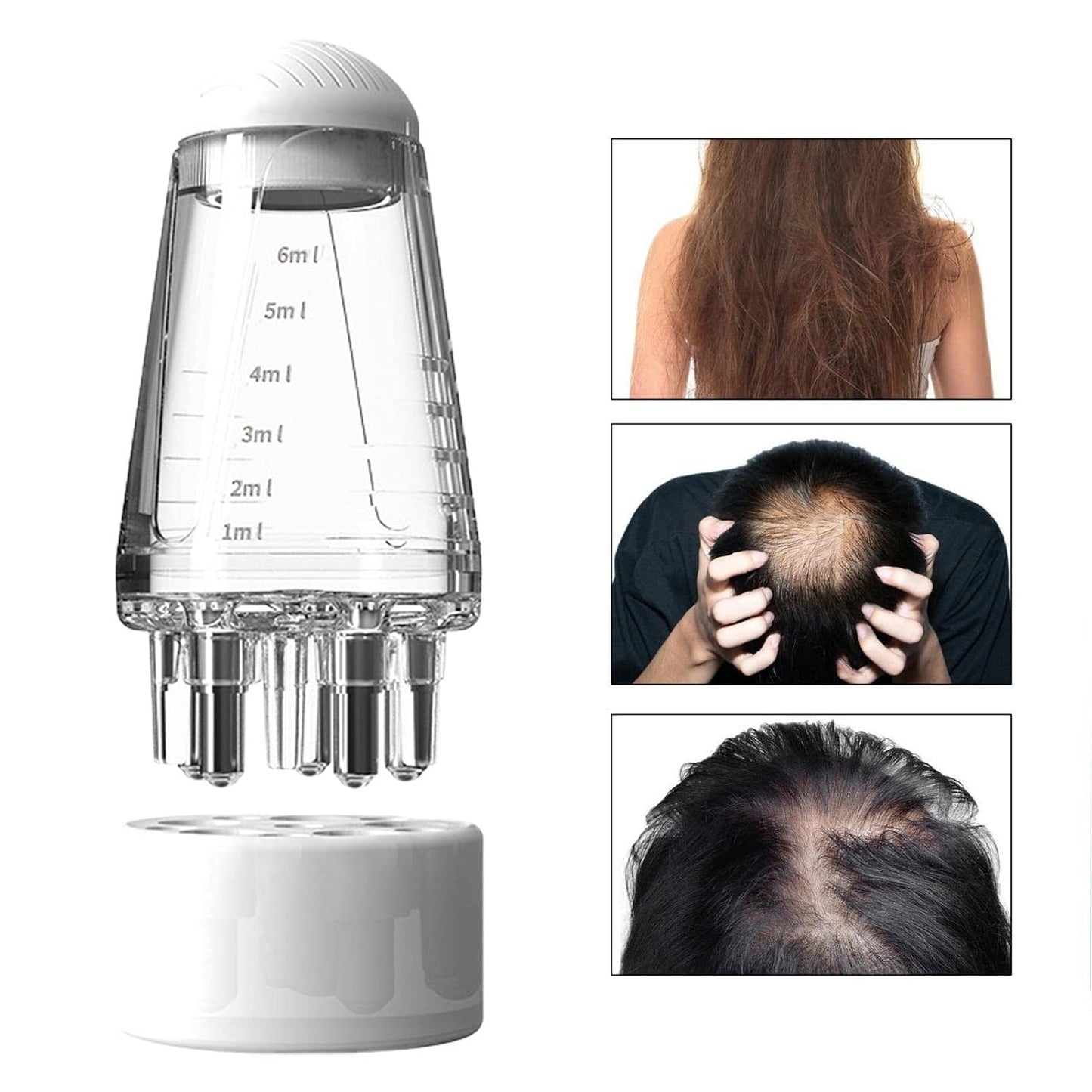 Haaröl Applikator Flasche, 1/2/3 Stück Haar Kopfhaut Applikator, Tragbarer Flüssigöl Spender Für Haare, Wurzelkamm Applikator Flasche, Kopfhaut Massagegerät Mit Rollball
