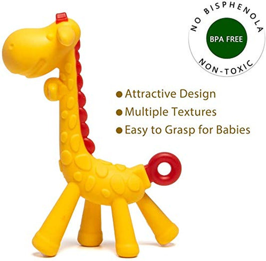 Beißring Für Babys 6 Stück Beißring Spielzeug Bpa-Frei Fruchtsauger Baby 2 Silikon Sauger in 3 Größen Weich Sicher Silikon Pink