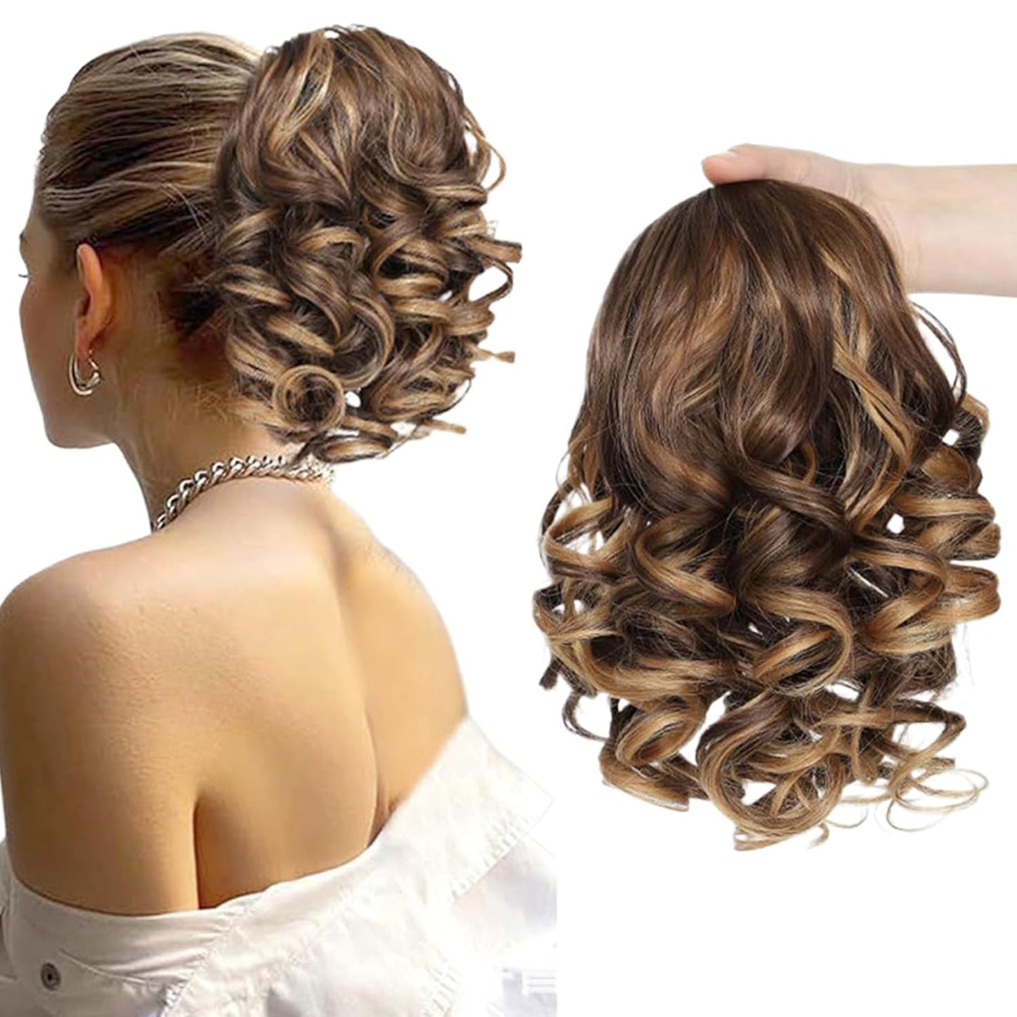 Fake Hair Claw Clip Ponytail Extension 9Inch Pferdeschwanz Erweiterung