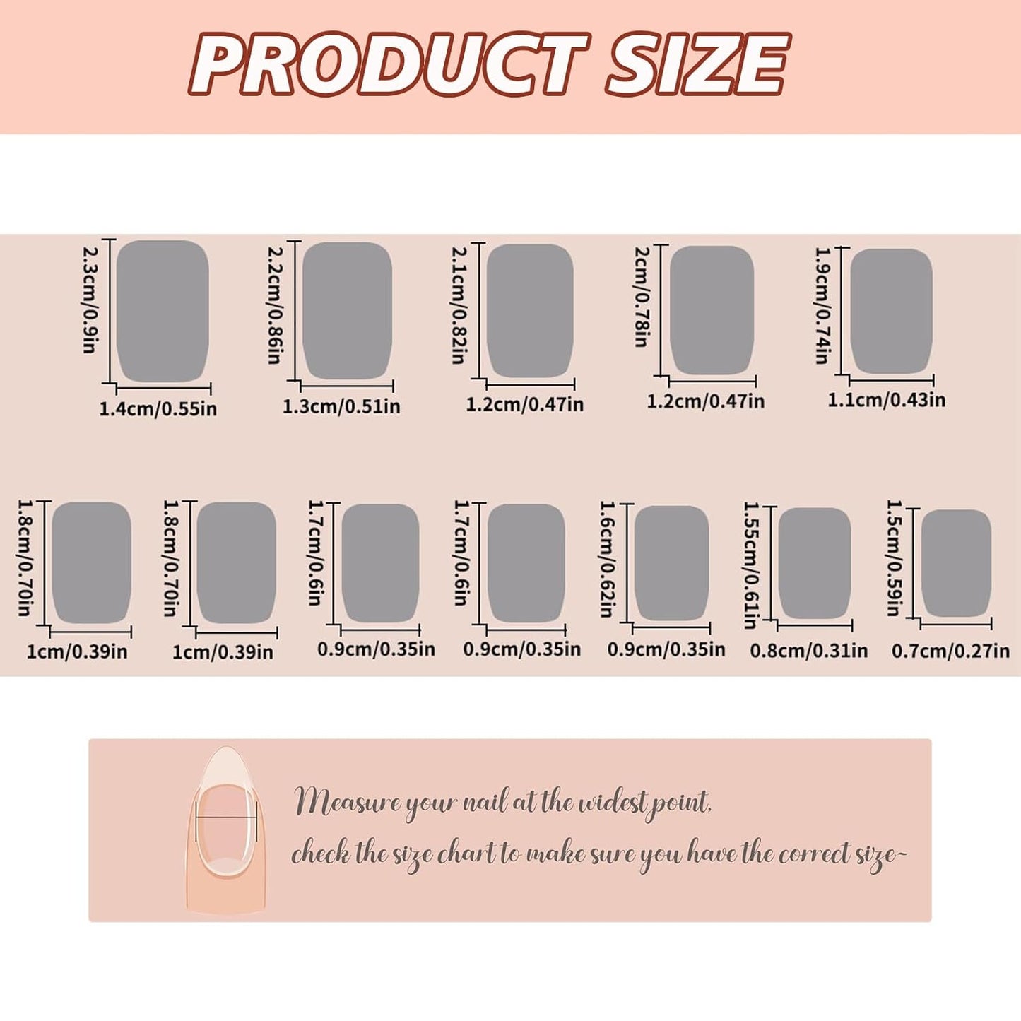 24 Stück Press on Nails Acrylnägel Schönheit, Press on Nails, Nägel Zum Aufkleben, Nail Tips, Fake Nails, Fingernägel, Künstliche Nägel, Kunstnägel, Nails