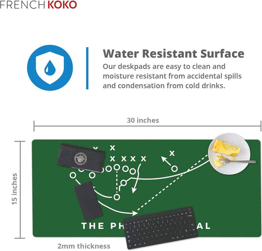 Großes Mauspad, Schreibtischunterlage, Tastaturunterlage, Heimbüro, Schule, Hochschule, Großer Erweiterter Laptop-Schutz, Computer, Philadelphia, XL, Eagles Philly Special