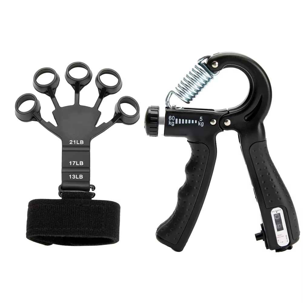5-60Kg Einstellbare Schwere Hand Greifer Fitness Hand Exerciser Grip Handgelenk Training Finger Greifer Hand Stärker Für Patienten