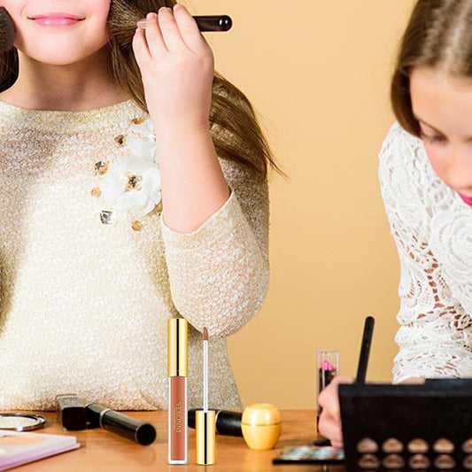 Glitzer-Lipgloss,Wischfestes Perlglanz-Lippenstift-Make-Up - Feuchtigkeitsspendender Lippenfleck, Wasserfester, Antihaftbeschichteter Cup-Lipgloss, Lang Anhaltende, Wirkungsstarke Farbe