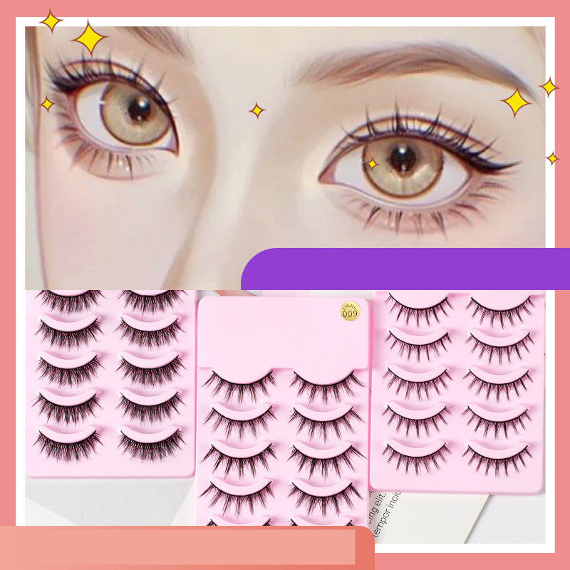 5 Pairs Manga Lashes Natural Wispy Korean Makeup Artificial False Eyelashes