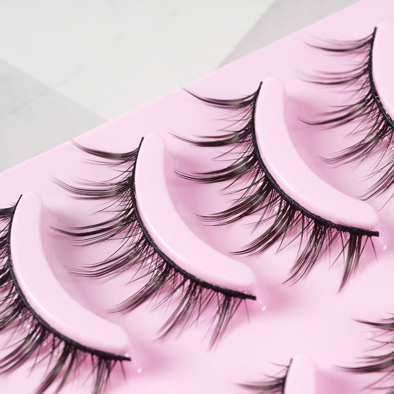 5 Pairs Manga Lashes Natural Wispy Korean Makeup Artificial False Eyelashes