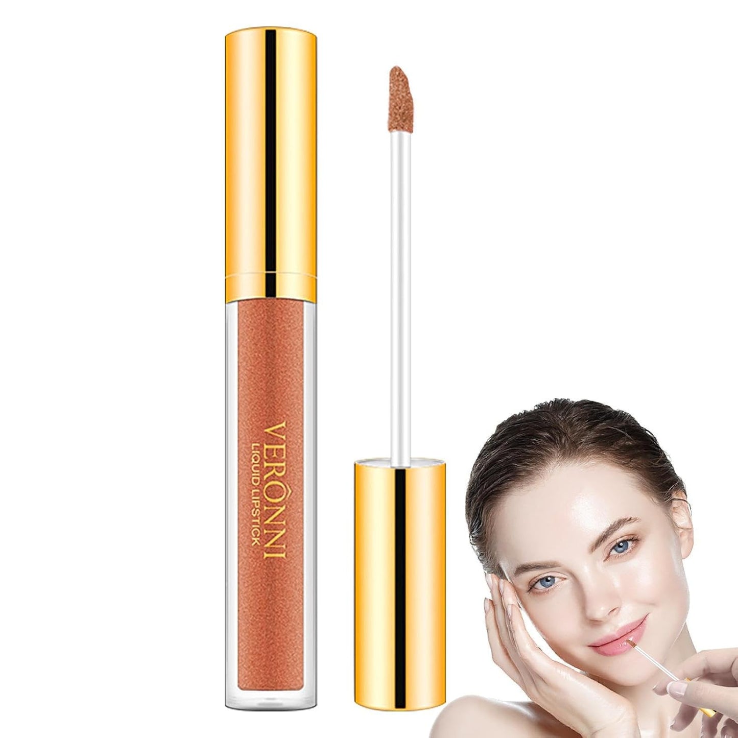 Glitzer-Lipgloss,Wischfestes Perlglanz-Lippenstift-Make-Up - Feuchtigkeitsspendender Lippenfleck, Wasserfester, Antihaftbeschichteter Cup-Lipgloss, Lang Anhaltende, Wirkungsstarke Farbe