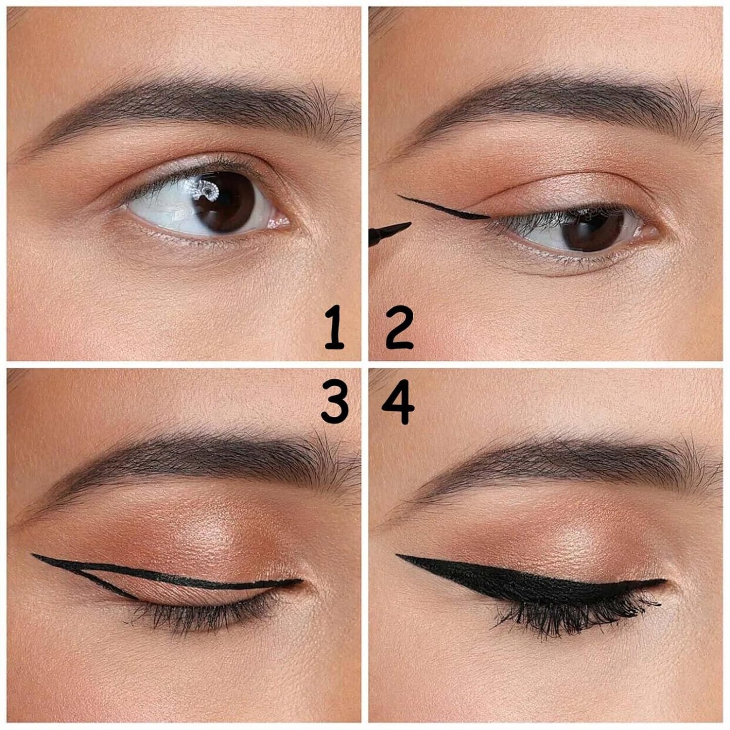 Eyeliner Wasserfest, Schwarz Flüssiger Eyeliner Langanhaltend & Wischfest, Pigmentiert Black Eyeliner Stift, Schnell Trocknend Korean Make up Liquid Liner Für Augen Make Up