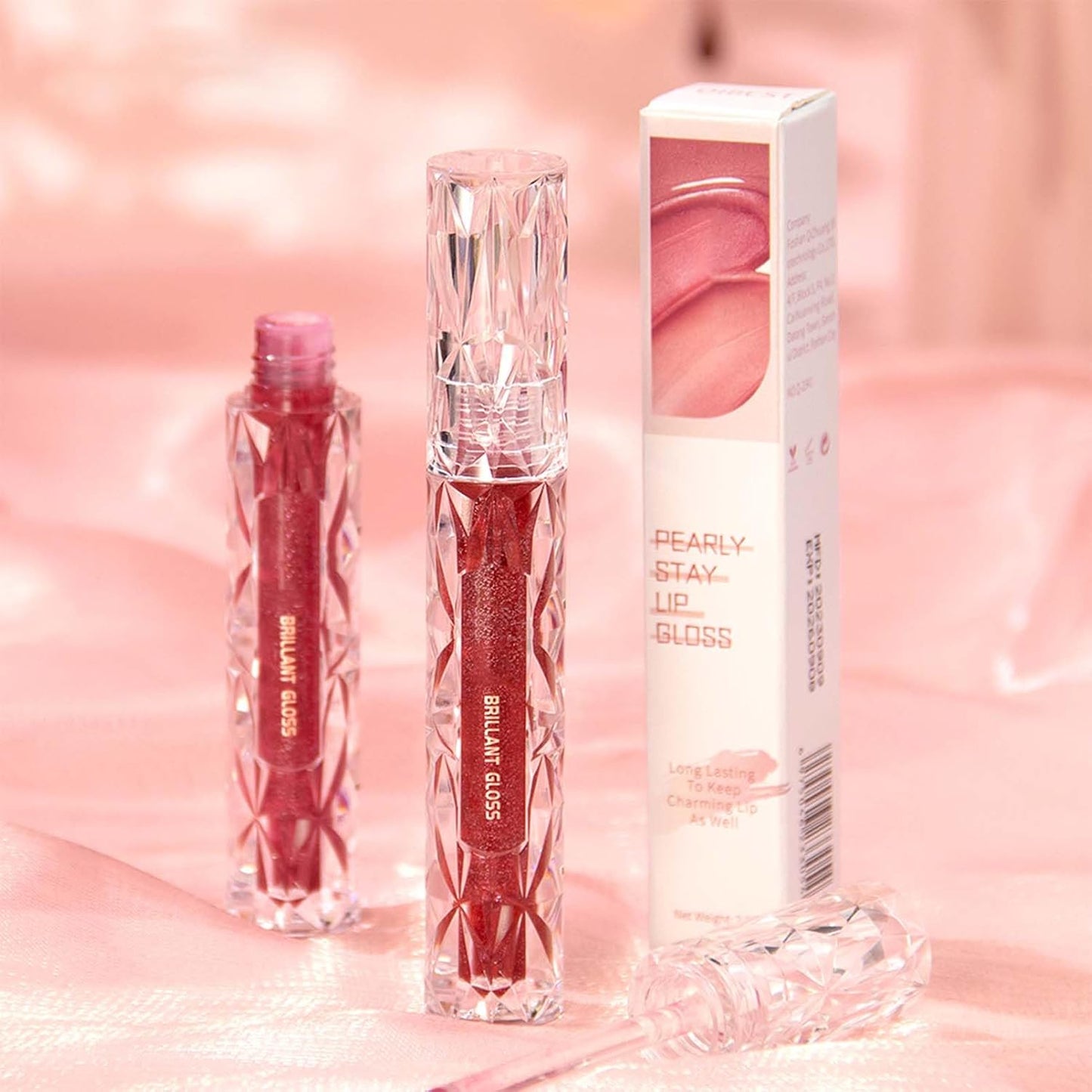 Glitzer Lip Gloss Matt, Flüssiger Lippenstift Mit Diamond Funkeln, Lipgloss Langanhaltend & Wasserfest, Liquid Lipstick Hochpigmentierter Shimmer Lippen, Feuchtigkeitsspendende Formel, Seidige Textur