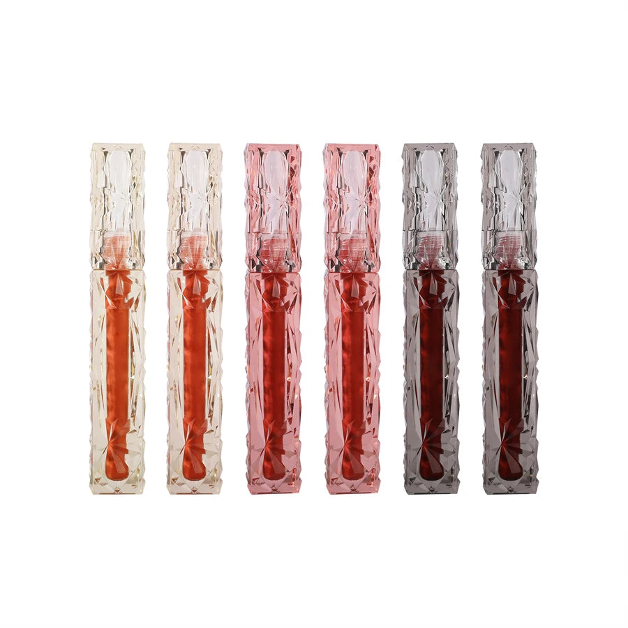 Lipgloss, Langlebig, Feuchtigkeitsspendend, Einfach Zu Halofärben, Wasserfest, Spiegel-Wasserglas-Lipgloss, Transparente Farbkosmetik