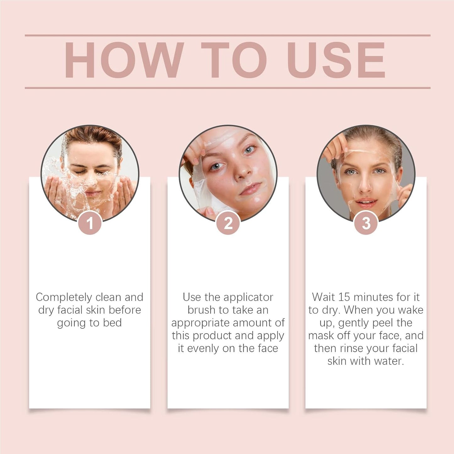 Collagen Maske, Collagen Overnight Wrapping Peel off Facial Mask,Collagen Maske Gesicht Overnight,Reinigt Die Poren, Spendet Feuchtigkeit, Hellt Den Hautton Auf