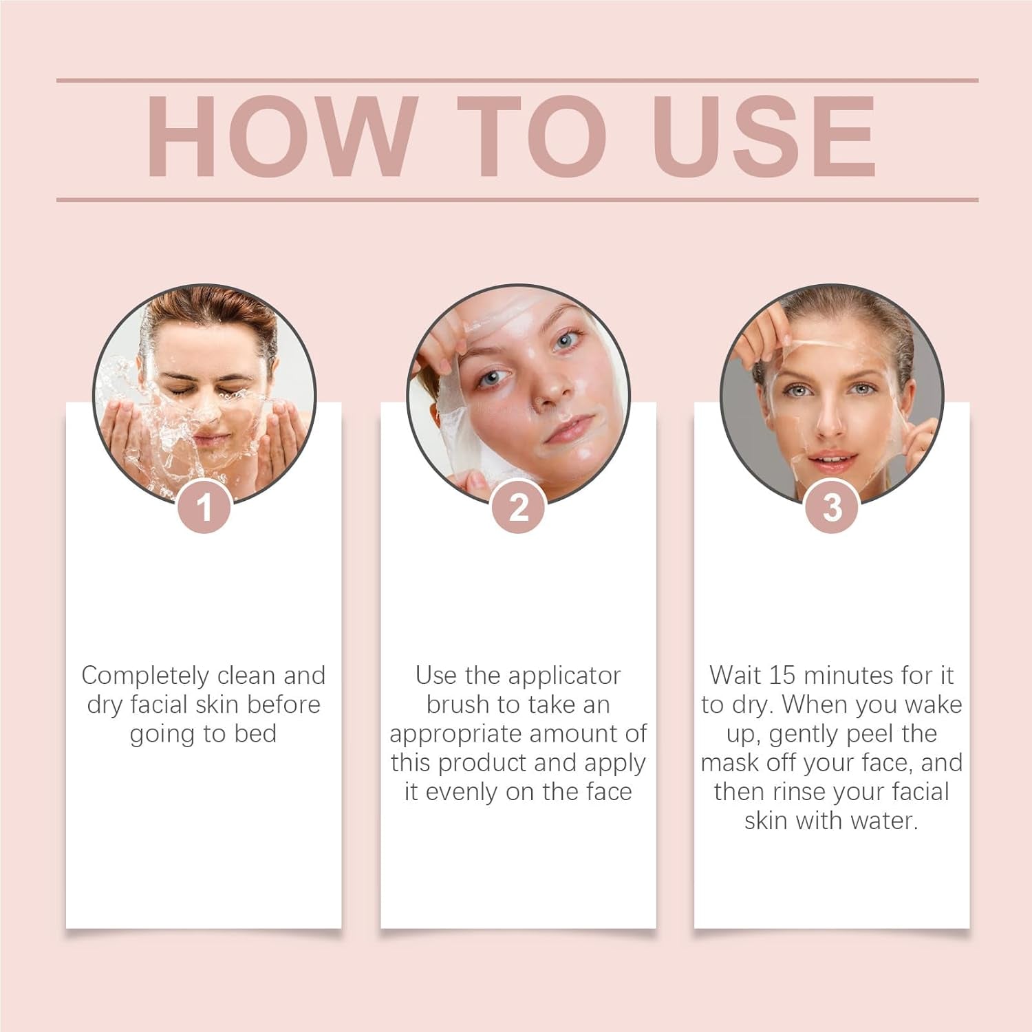 Collagen Maske, Collagen Overnight Wrapping Peel off Facial Mask,Collagen Maske Gesicht Overnight,Reinigt Die Poren, Spendet Feuchtigkeit, Hellt Den Hautton Auf