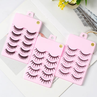 5 Pairs Manga Lashes Natural Wispy Korean Makeup Artificial False Eyelashes