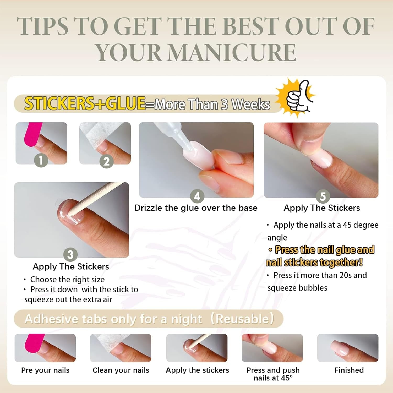 24 Stück Press on Nails Acrylnägel Schönheit, Press on Nails, Nägel Zum Aufkleben, Nail Tips, Fake Nails, Fingernägel, Künstliche Nägel, Kunstnägel, Nails