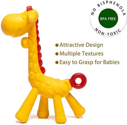 Beißring Für Babys 6 Stück Beißring Spielzeug Bpa-Frei Fruchtsauger Baby 2 Silikon Sauger in 3 Größen Weich Sicher Silikon Pink