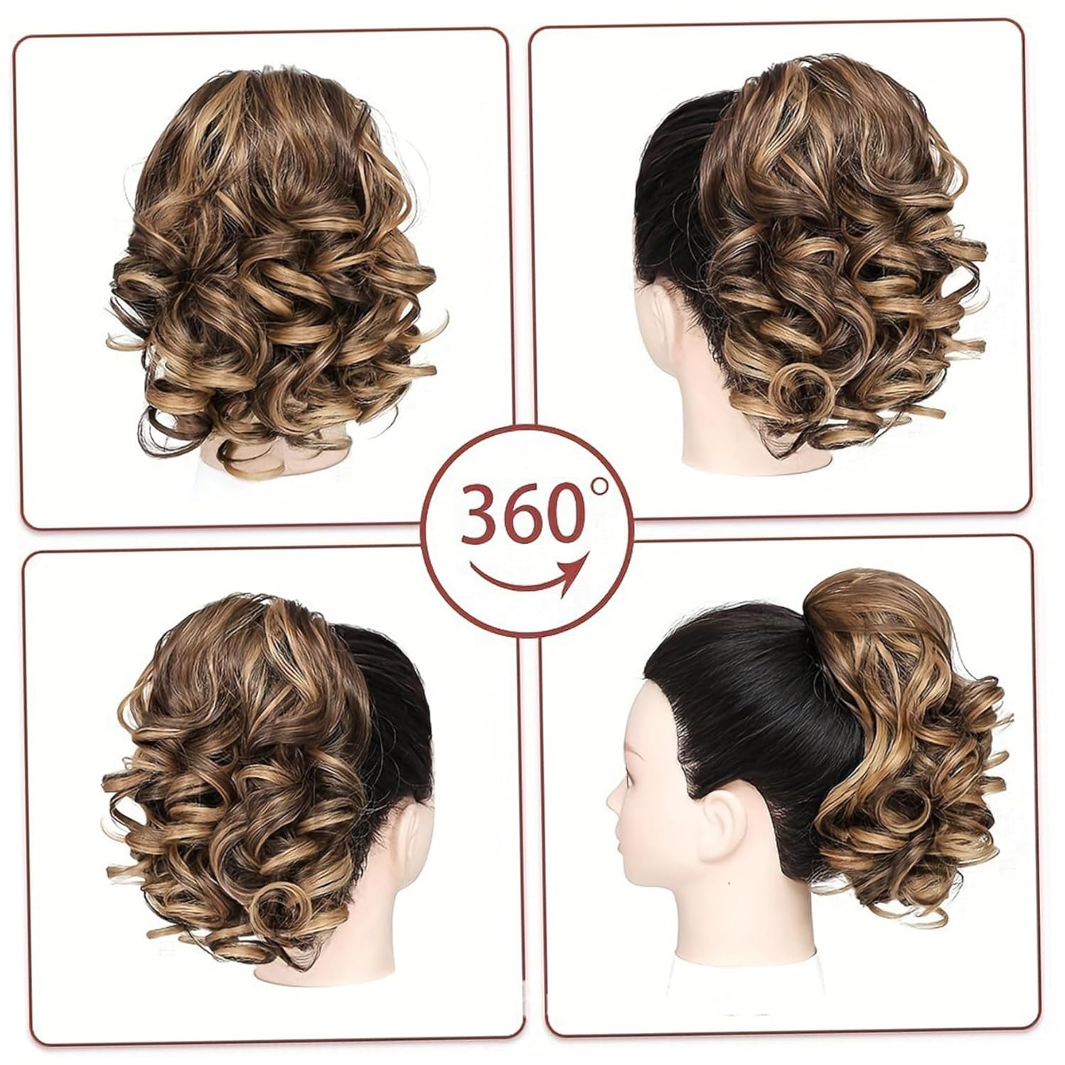 Fake Hair Claw Clip Ponytail Extension 9Inch Pferdeschwanz Erweiterung