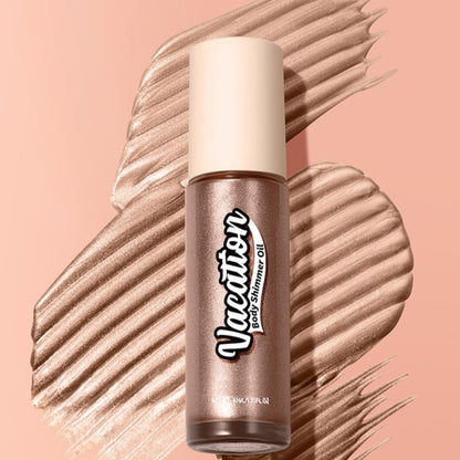 KARLOR Körper Schimmer Öl Gesicht Highlighter Öil Body Highlighter Schimmer Glow Body Face Shimmer Glitzer Makeup Sparkle Liquid Body Glitter Illumination Hydration(05#Chamgpagne)