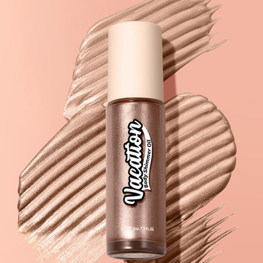 KARLOR Körper Schimmer Öl Gesicht Highlighter Öil Body Highlighter Schimmer Glow Body Face Shimmer Glitzer Makeup Sparkle Liquid Body Glitter Illumination Hydration(05#Chamgpagne)