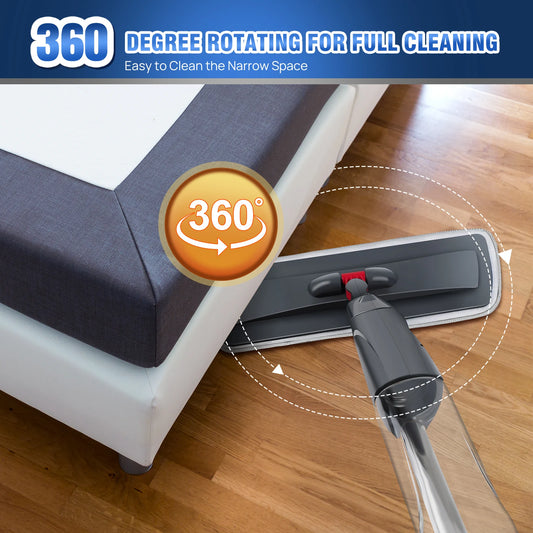 Magic Spray Mop Mit Wiederverwendbaren Mikrofaser-Pads 360° ° Rotationsflach- Und 700-Ml-Tank, Heimfenster, Küche, Mopp, Kehrmaschine, Besen, Saubere Werkzeuge