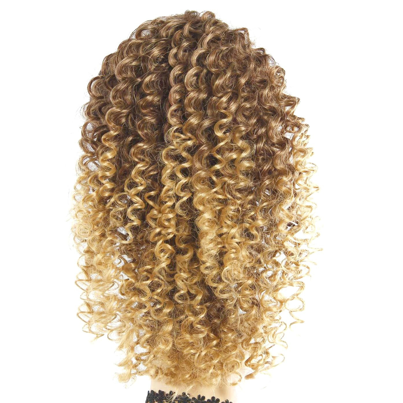 Colorfulpanda 12 Zoll Ponytail Extension Pferdeschwanz Haarteil Haarverlängerung Mit Kordelzug Lang Perücke Natürliches Afro Kinky Lockige Ponytail Für Zopf (Blond-Braun)