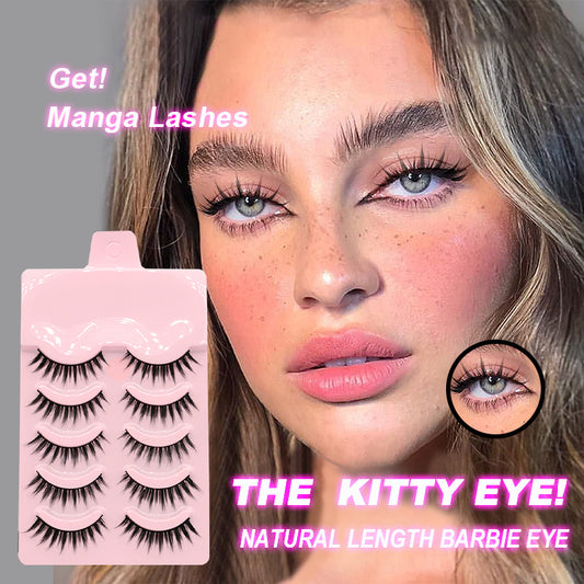 5 Pairs Manga Lashes Natural Wispy Korean Makeup Artificial False Eyelashes