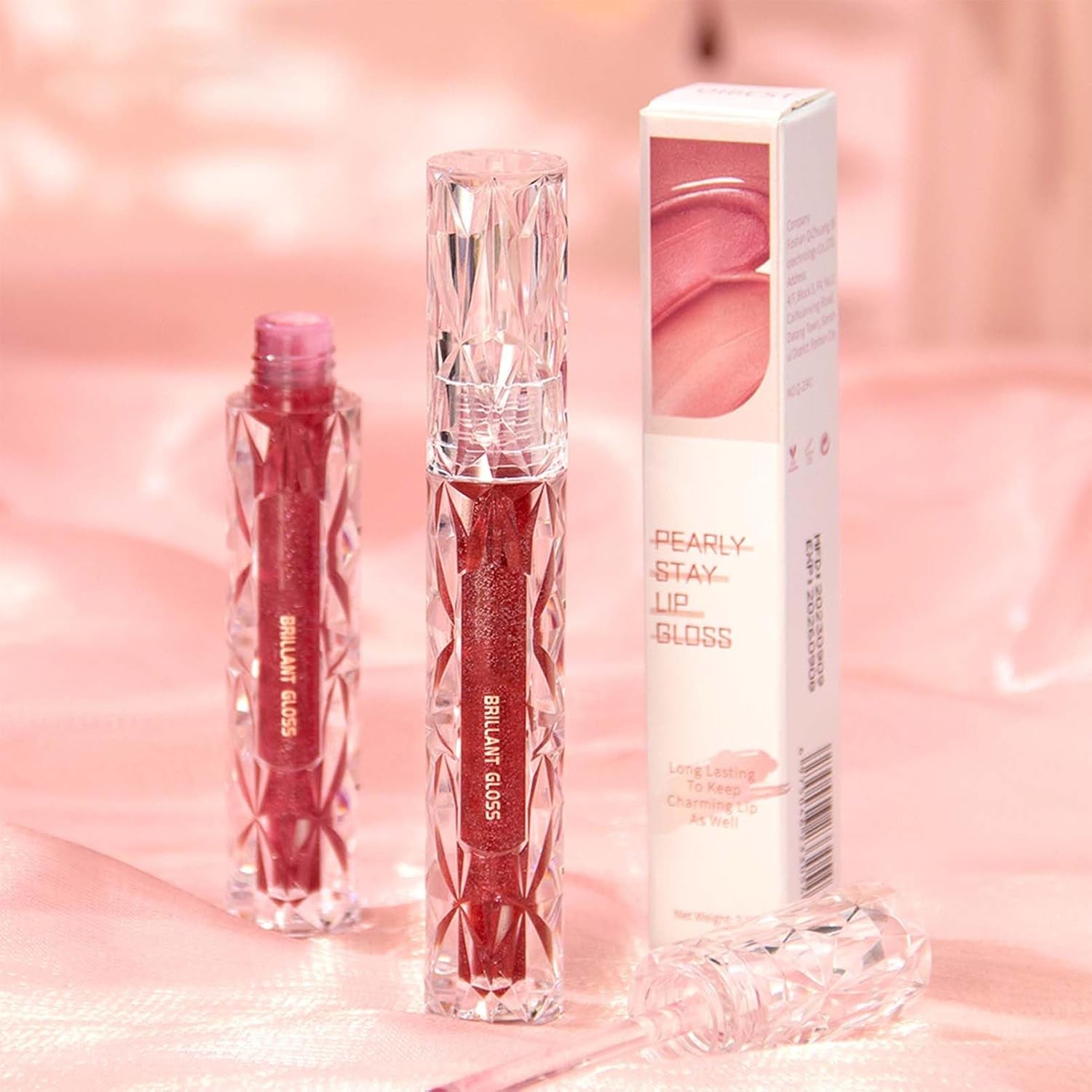 Glitzer Lip Gloss Matt, Flüssiger Lippenstift Mit Diamond Funkeln, Lipgloss Langanhaltend & Wasserfest, Liquid Lipstick Hochpigmentierter Shimmer Lippen, Feuchtigkeitsspendende Formel, Seidige Textur