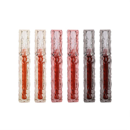 Lipgloss, Langlebig, Feuchtigkeitsspendend, Einfach Zu Halofärben, Wasserfest, Spiegel-Wasserglas-Lipgloss, Transparente Farbkosmetik